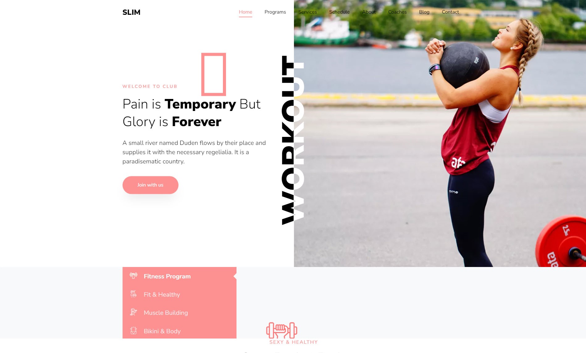 Website Design for fitness club